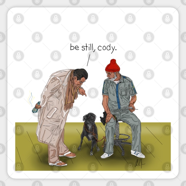 Life Aquatic: Be Still, Cody Sticker by 51Deesigns